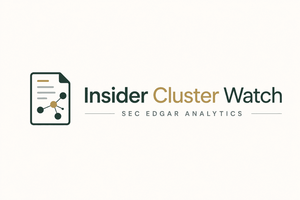 Insider Cluster Watch SEC EDGAR Analytics